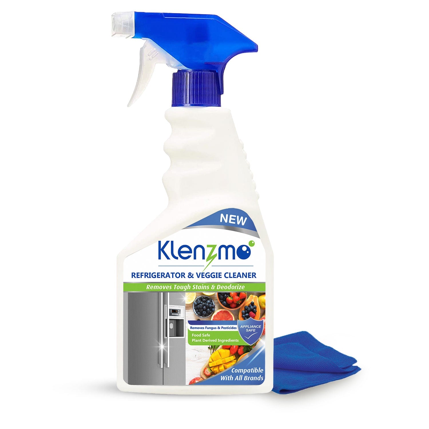 Refrigerator & Freezer Cleaner, Veggie Wash 500ml With Microfiber cloth 30x30cm
