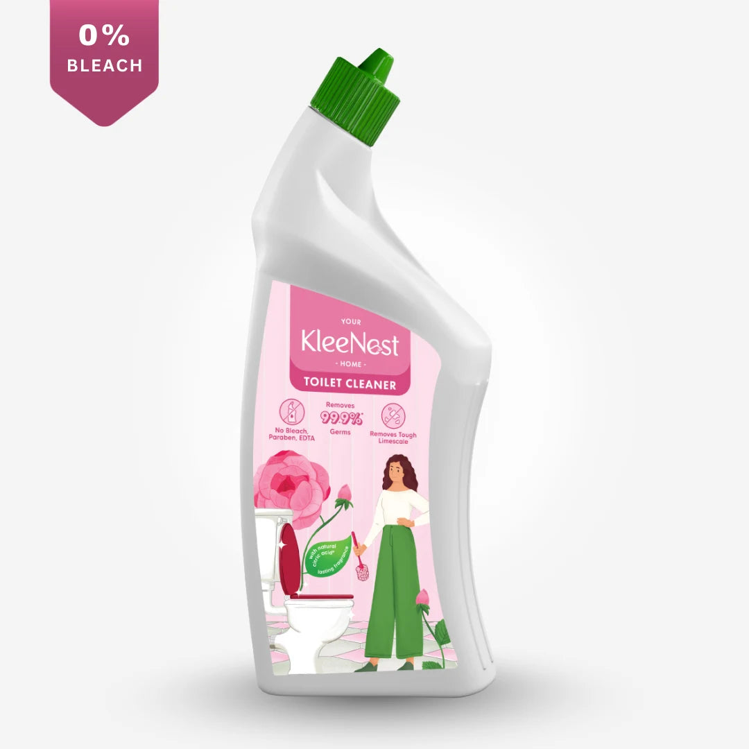 Kleenest Advanced Toilet Cleaner Liquid, Rose - 1000 ml