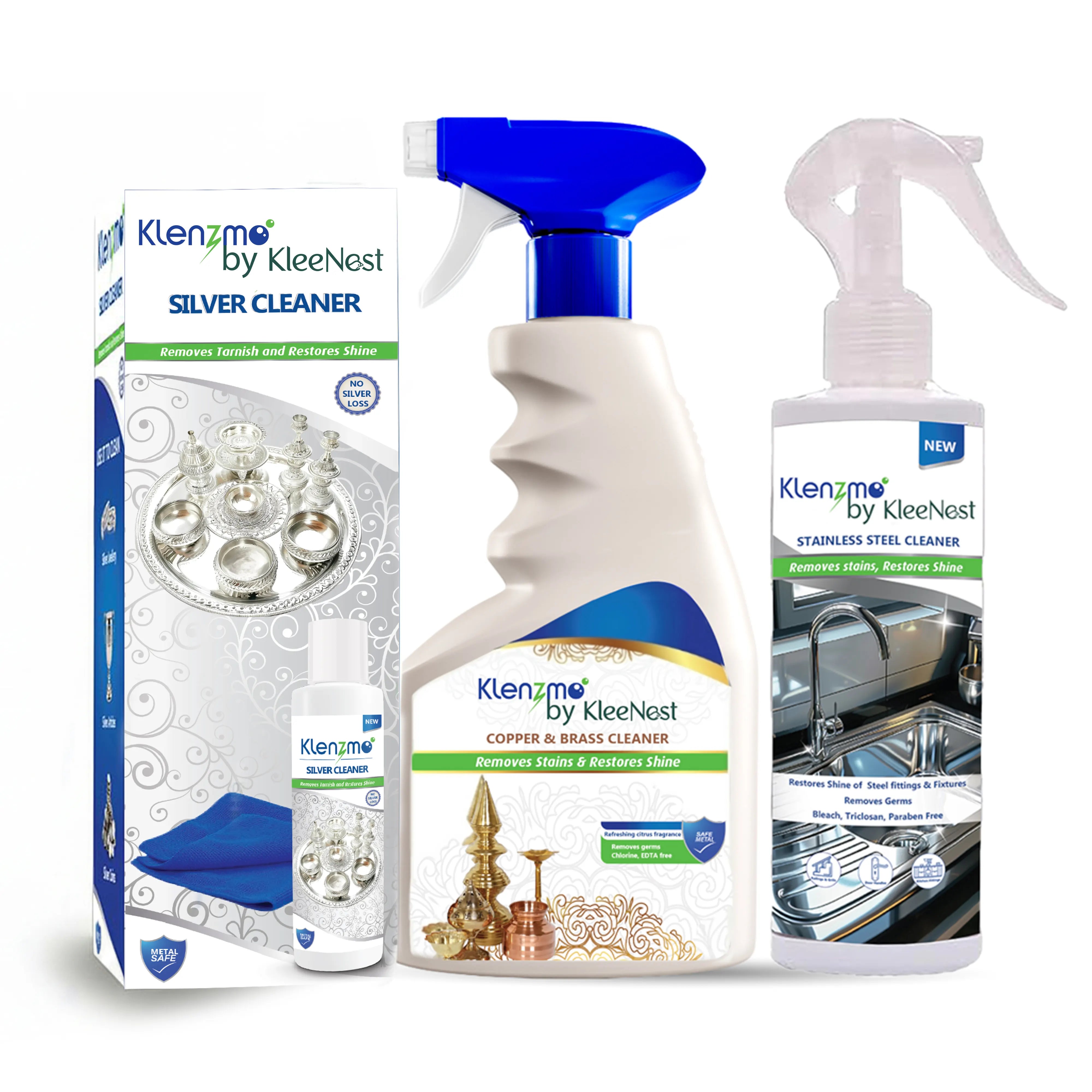 Kleenest Metal Cleaner Kit - Copper, Brass, Silver & Steel