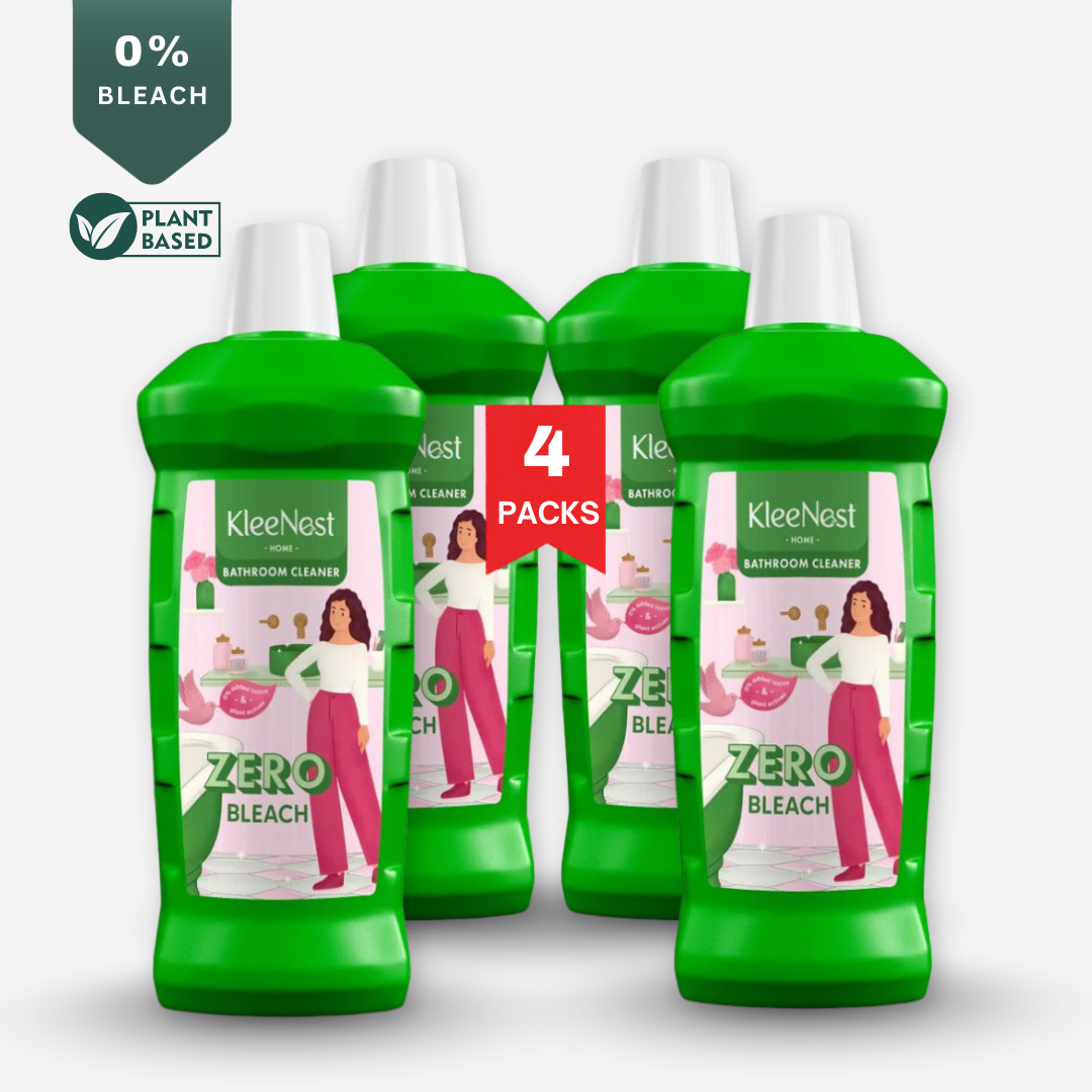 Kleenest Advanced Bathroom Cleaner Liquid, Rose – 1 litre (Pack of 4)