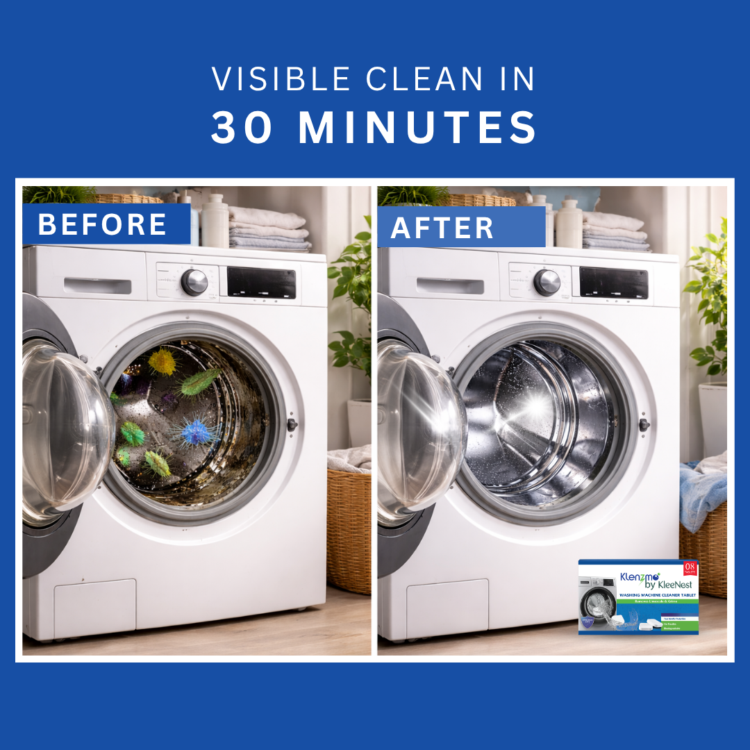 Washing Machine Cleaner Descale Tablet - 20g x 6 (120g) | Descaler for Top & Front Load Machines | Drum & Tub Cleaner for Effective Limescale Removal