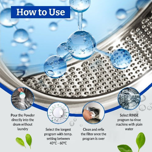 Washing Machine Cleaner and Descaler Pouch
