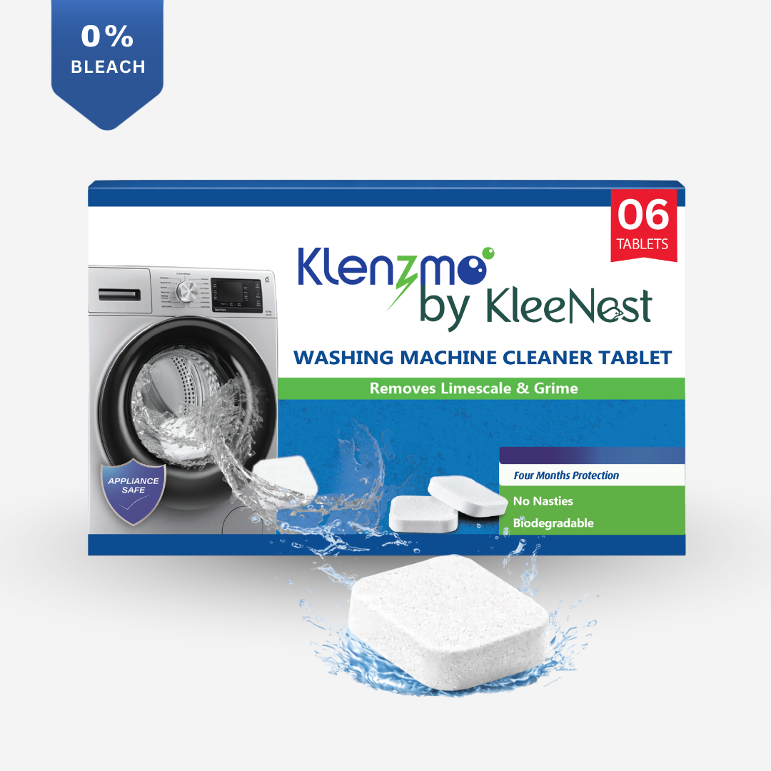 Washing Machine Cleaner Descale Tablet - 20g x 6 (120g) | Descaler for Top & Front Load Machines | Drum & Tub Cleaner for Effective Limescale Removal New