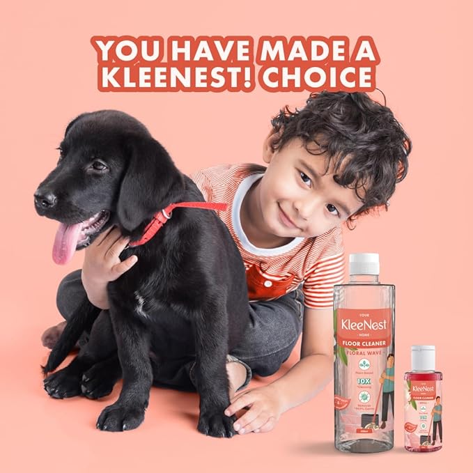 Kleenest Natural Eco-friendly Floor Cleaner Liquid 1 Litre - Floral Wave