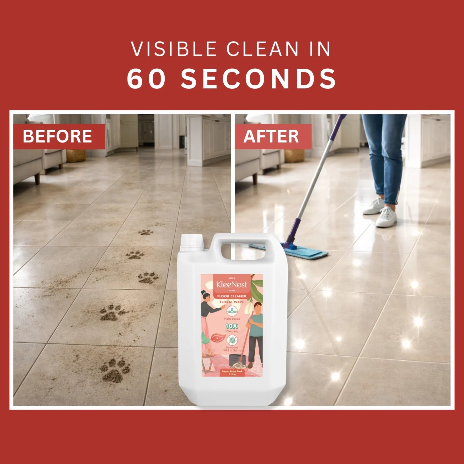 Floor Cleaner Liquid Concentrate – Floral Wave 5L