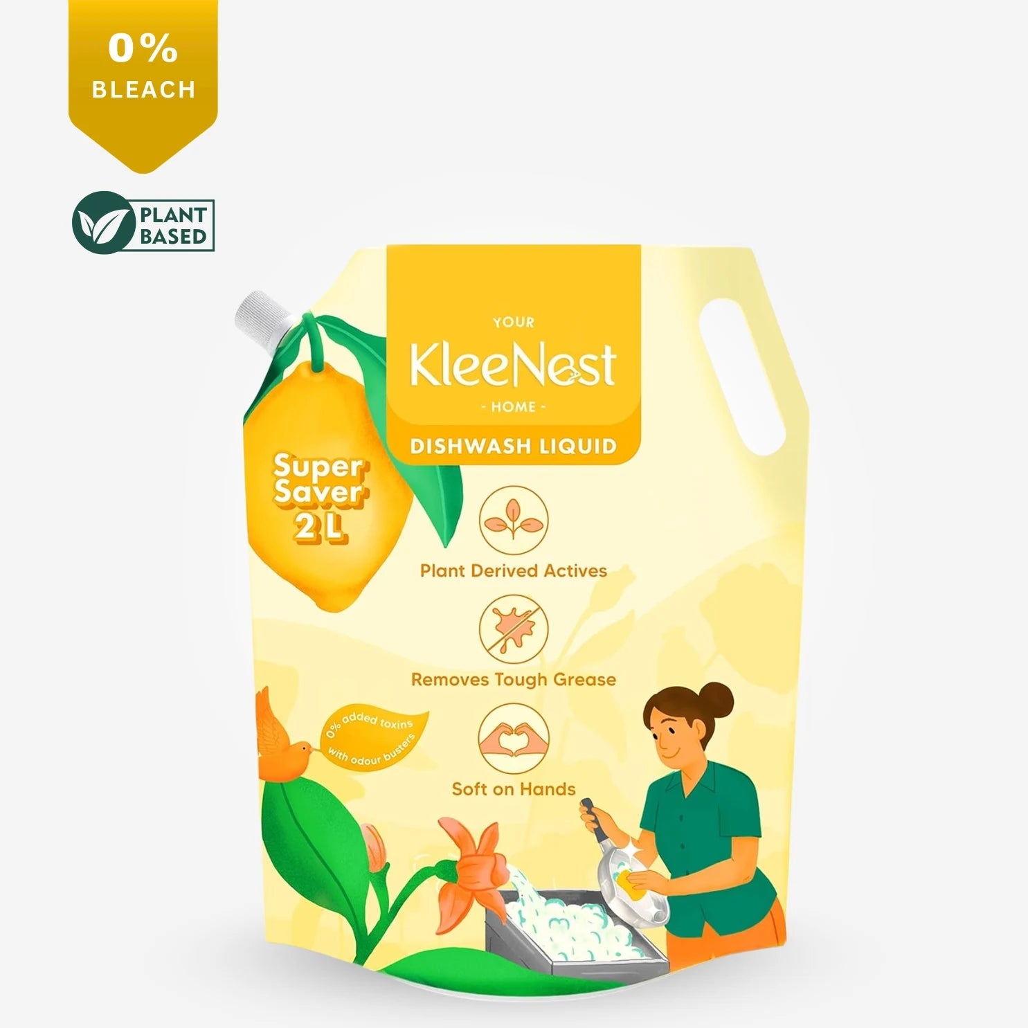 Kleenest Natural Dishwash Liquid - 2 litre