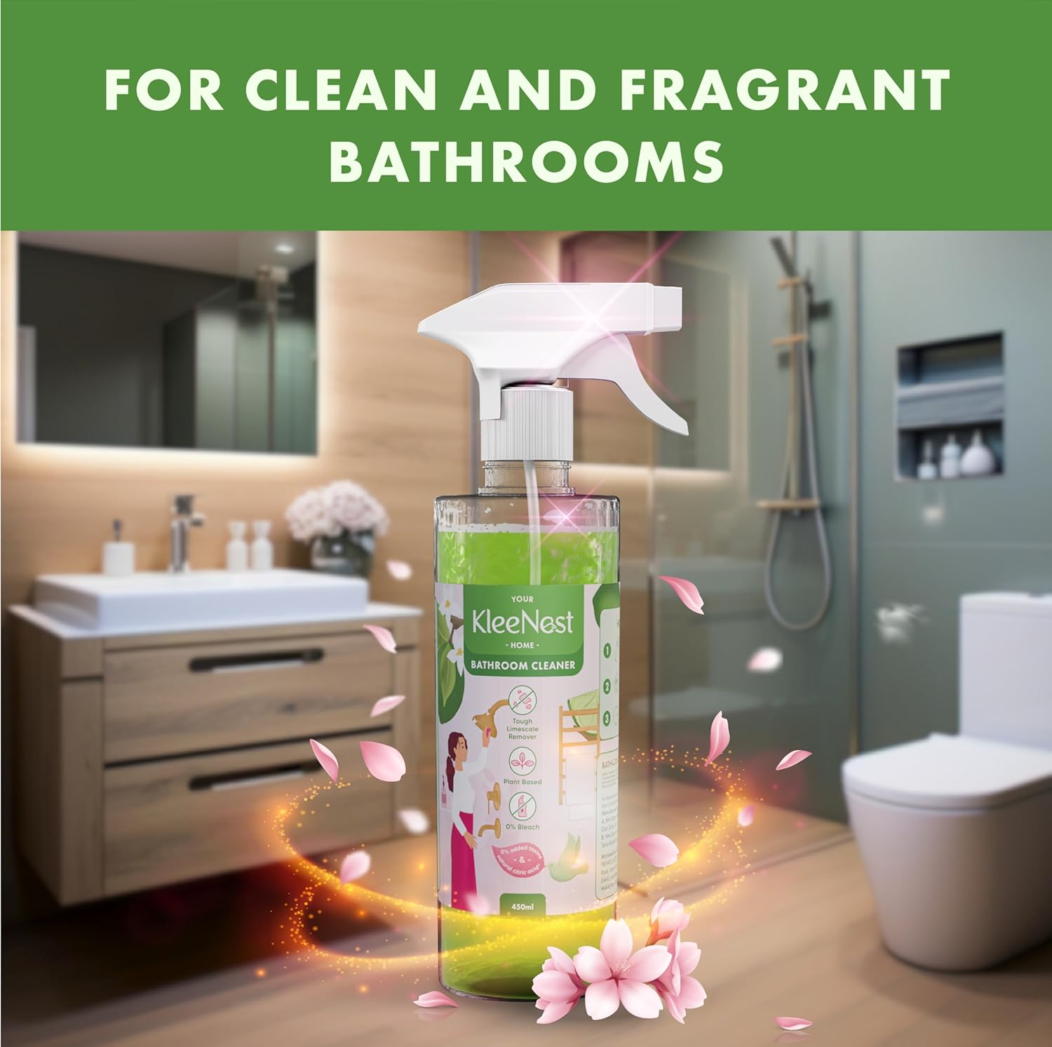 Kleenest All Purpose Bathroom Tap & Tile Cleaner 450ml