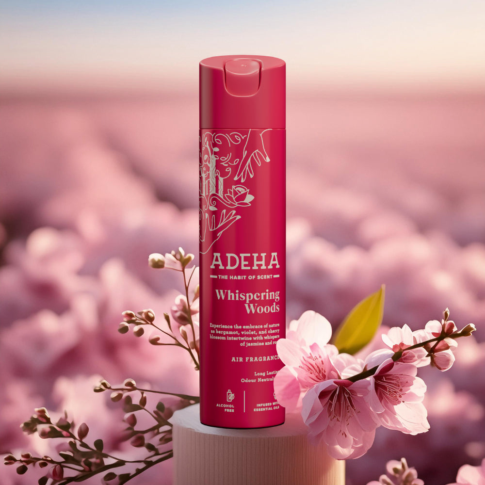 Adeha Air Freshener Pocket 3+1 Pack + Whispering Woods 218 ml Spray