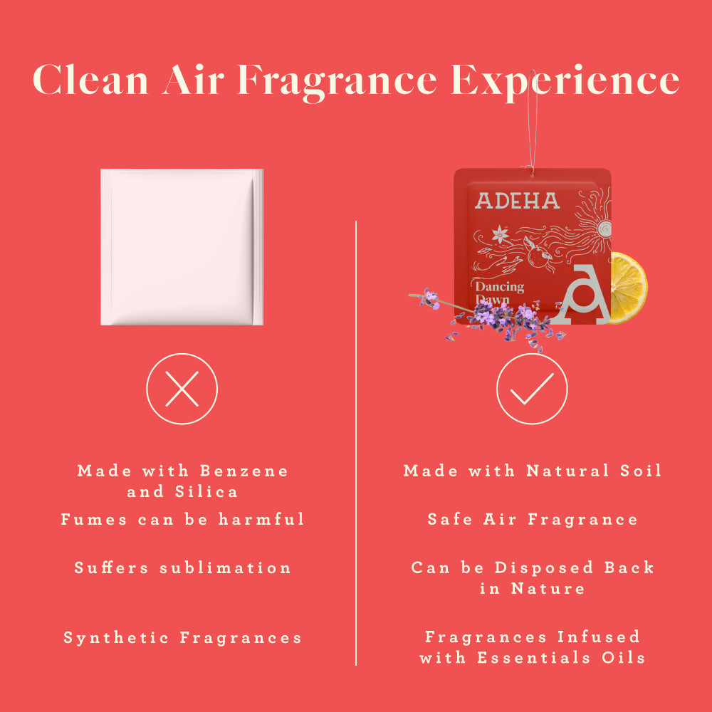 Adeha Fragrance Pouch - Air freshener for Bathroom, Car, Wardrobe - Dancing Dawn
