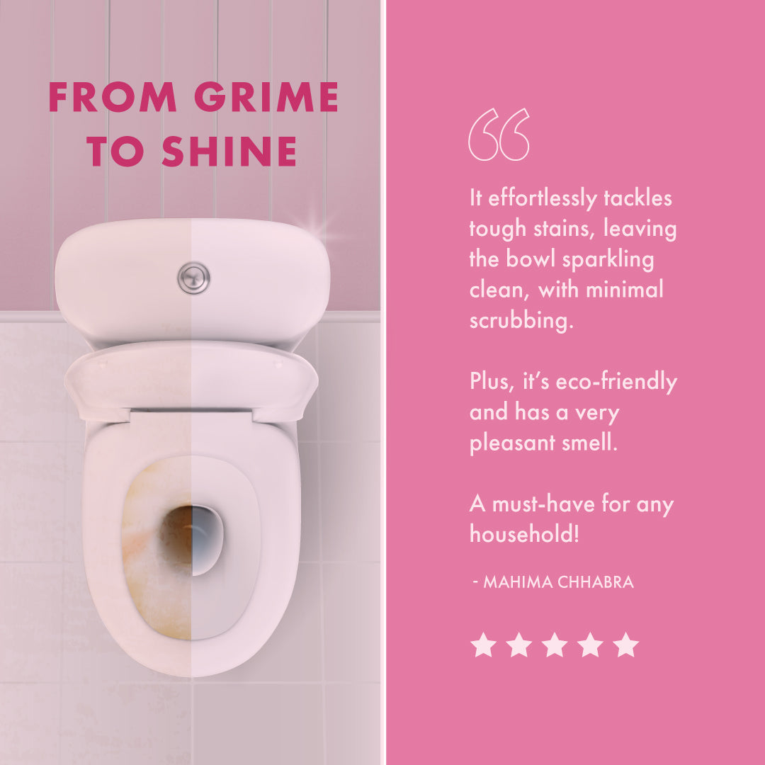 Kleenest Advanced Toilet Cleaner Liquid, Rose – 1 litre (Pack of 2)