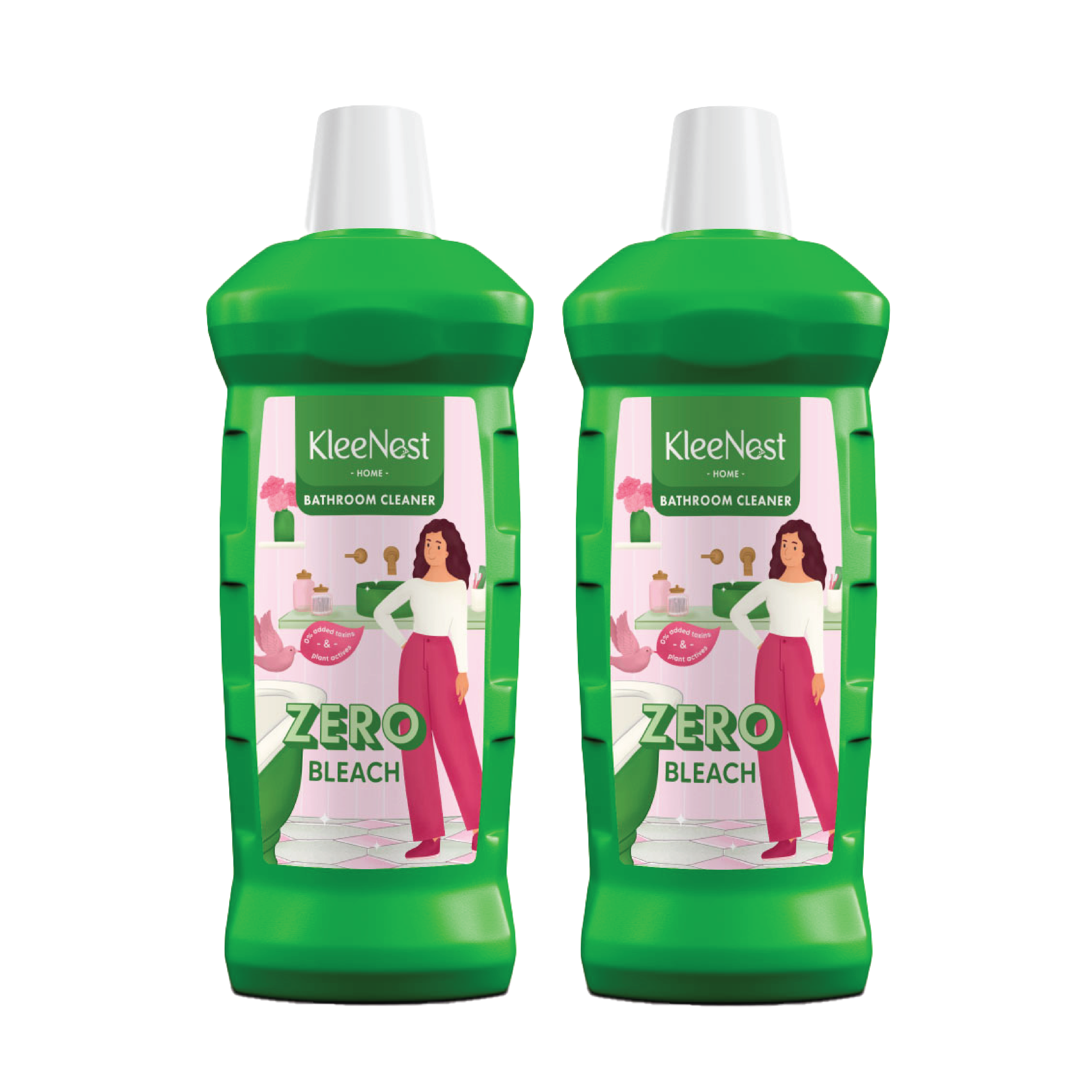 Kleenest Advanced Bathroom Cleaner Liquid, Rose – 1 litre (Pack of 2)