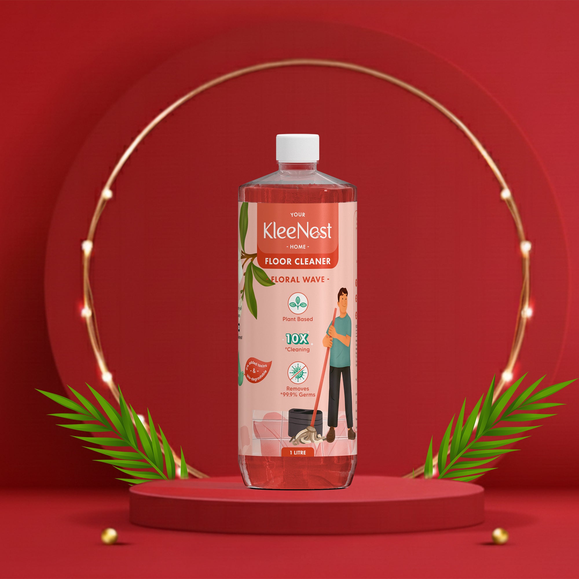 Kleenest Natural Eco-friendly Floor Cleaner Liquid - Floral Wave