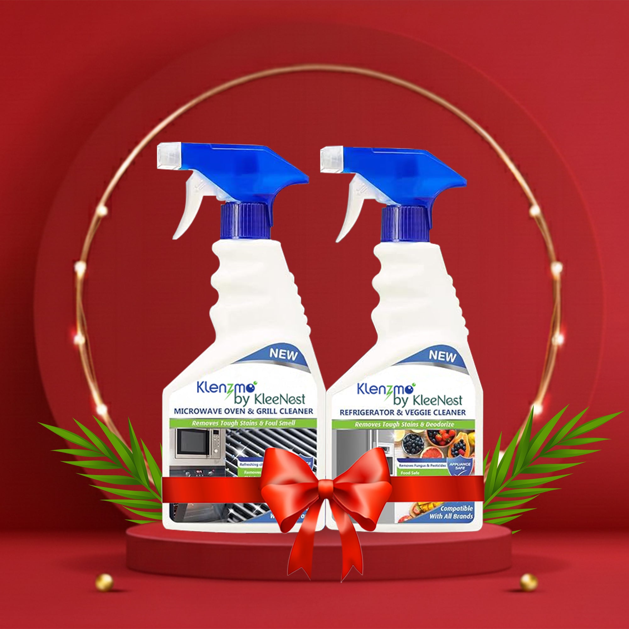 Klenzmo Kitchen Cleaning Combo (Microwave, Oven & Grill Cleaner 450ml + Refrigerator & Veggie Wash 500ml)