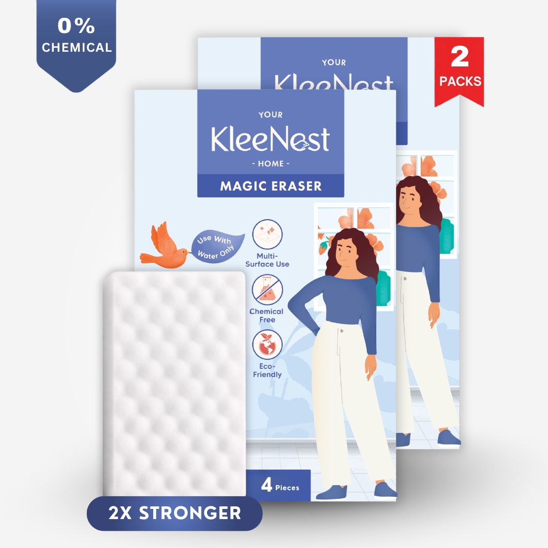 Magic Eraser - Multi Purpose Cleaning Sponge | Chemical-Free | Removes Stains & Marks PACK OF 2