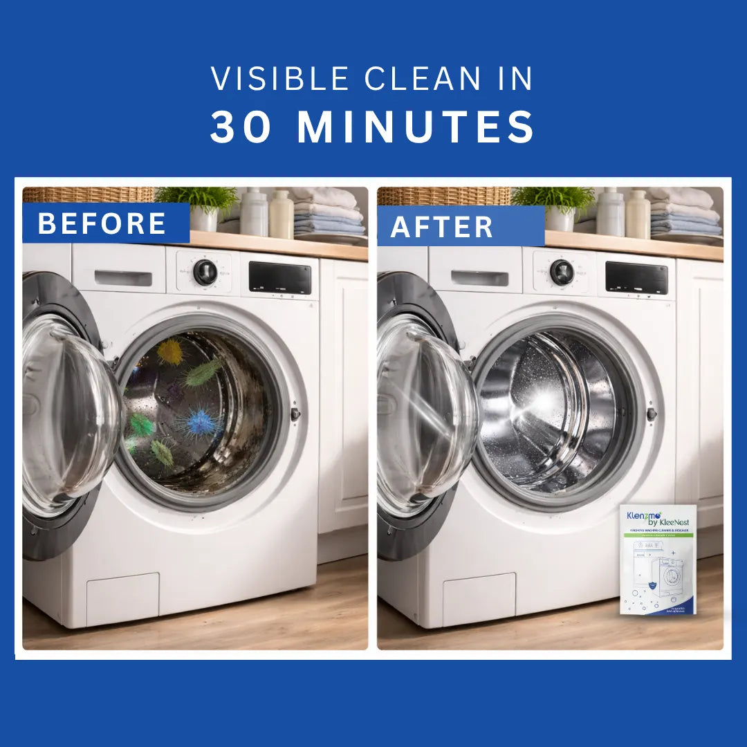 Magic Eraser Cleaning Sponge + Washing Machine Cleaner & Descaler Combo