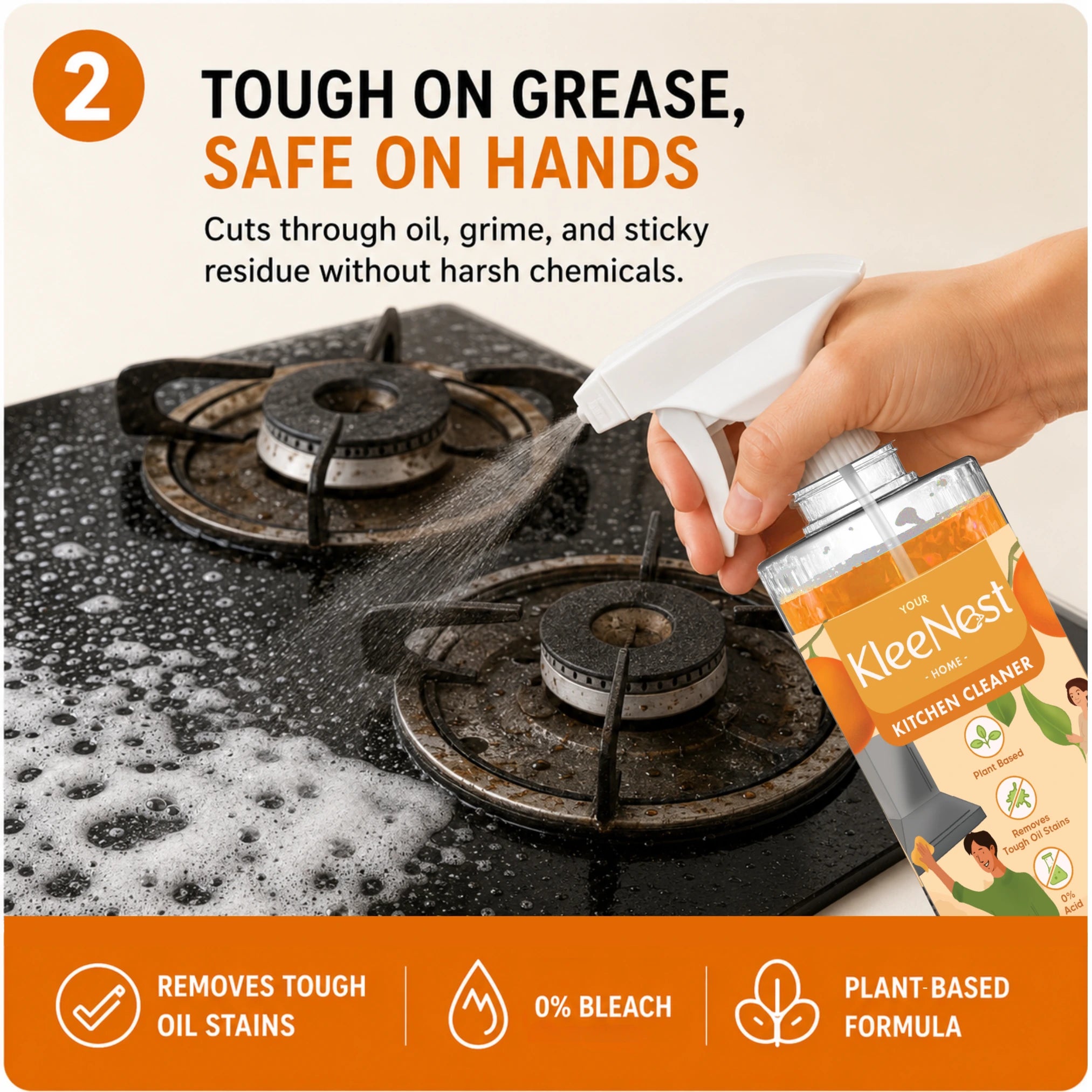 Kitchen Cleaner & Degreaser Spray – 450 ml