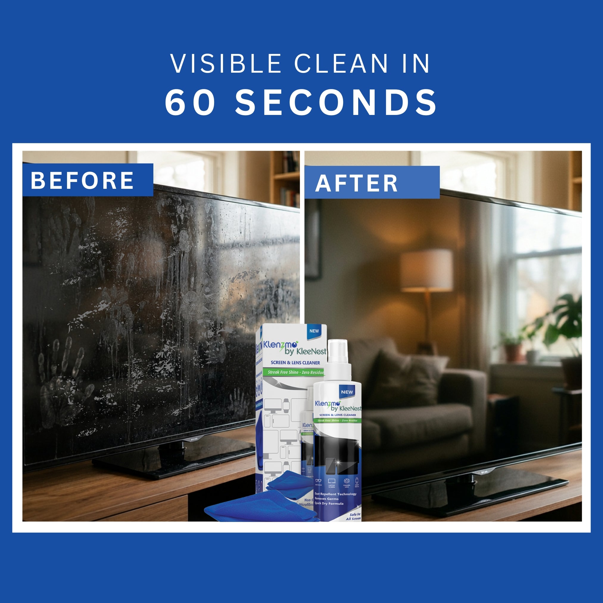 Laptop Screen, Flat Screen (LED, LCD), Mobile Screen, Lens and Spectacle Cleaner with Micro Fibre Cloth - 250ml - Pack of 1