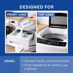 Washing Machine Cleaner & Descaler Pouches - 3 Pouches