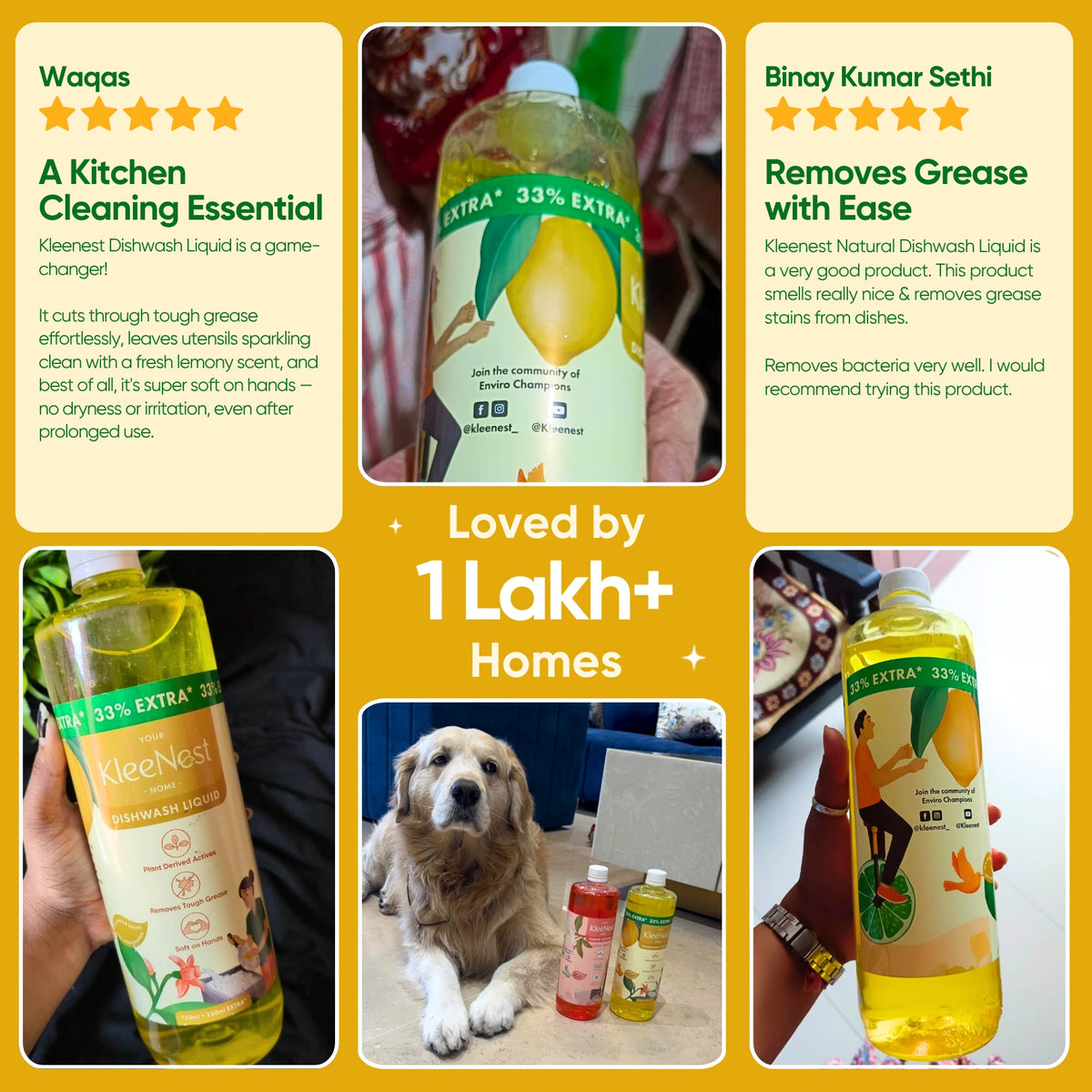 Kleenest Natural Dishwash Liquid, 1L