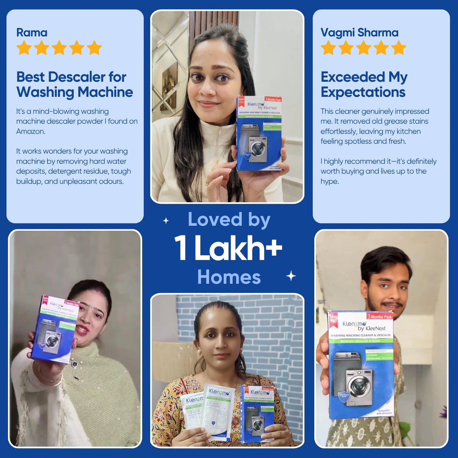 Washing Machine Cleaner & Descaler Pouches - 3 Pouches