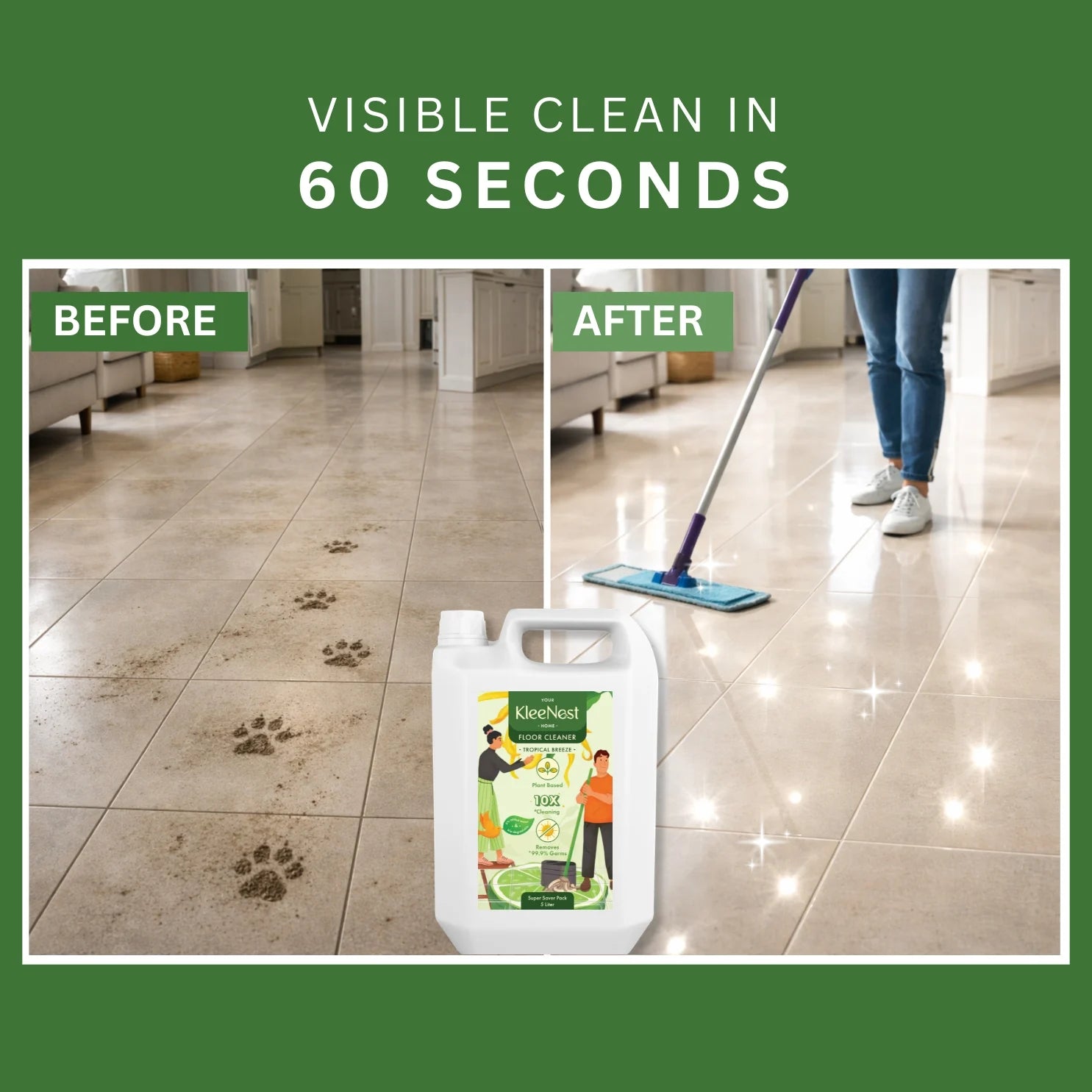 Kleenest Floor Cleaner liquid concentrate 5 ltr - Tropical Breeze