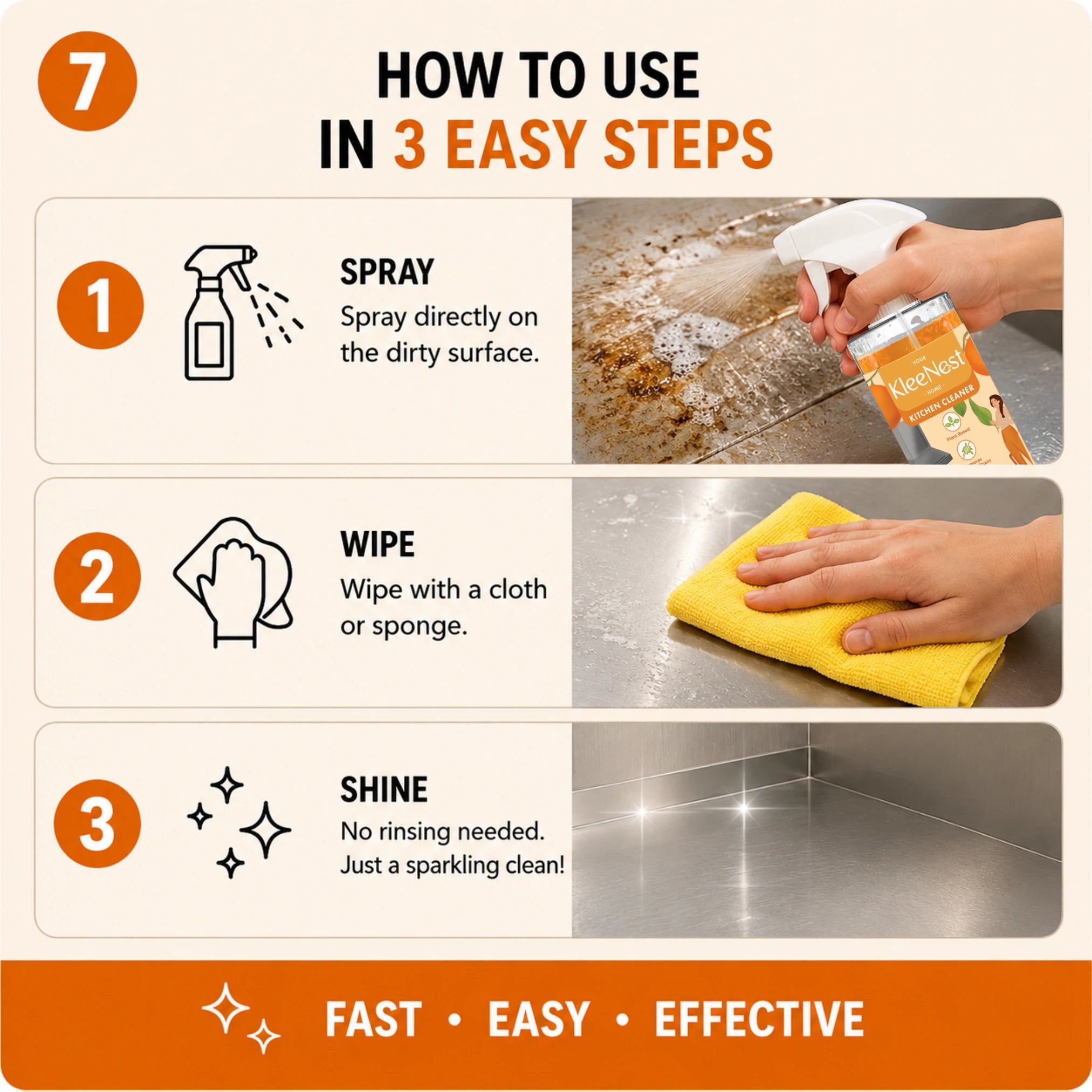 Kitchen Cleaner & Degreaser Spray – 450 ml