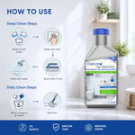 How to use: dilute 1:1 for deep cleaning stains, or 2-3 caps per 4L water for daily mopping
