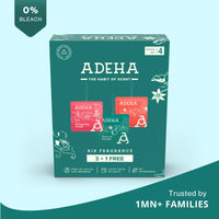 Adeha Air Freshener Pocket Mixed Fragrances- Buy 3 Get 1 (20g*4)