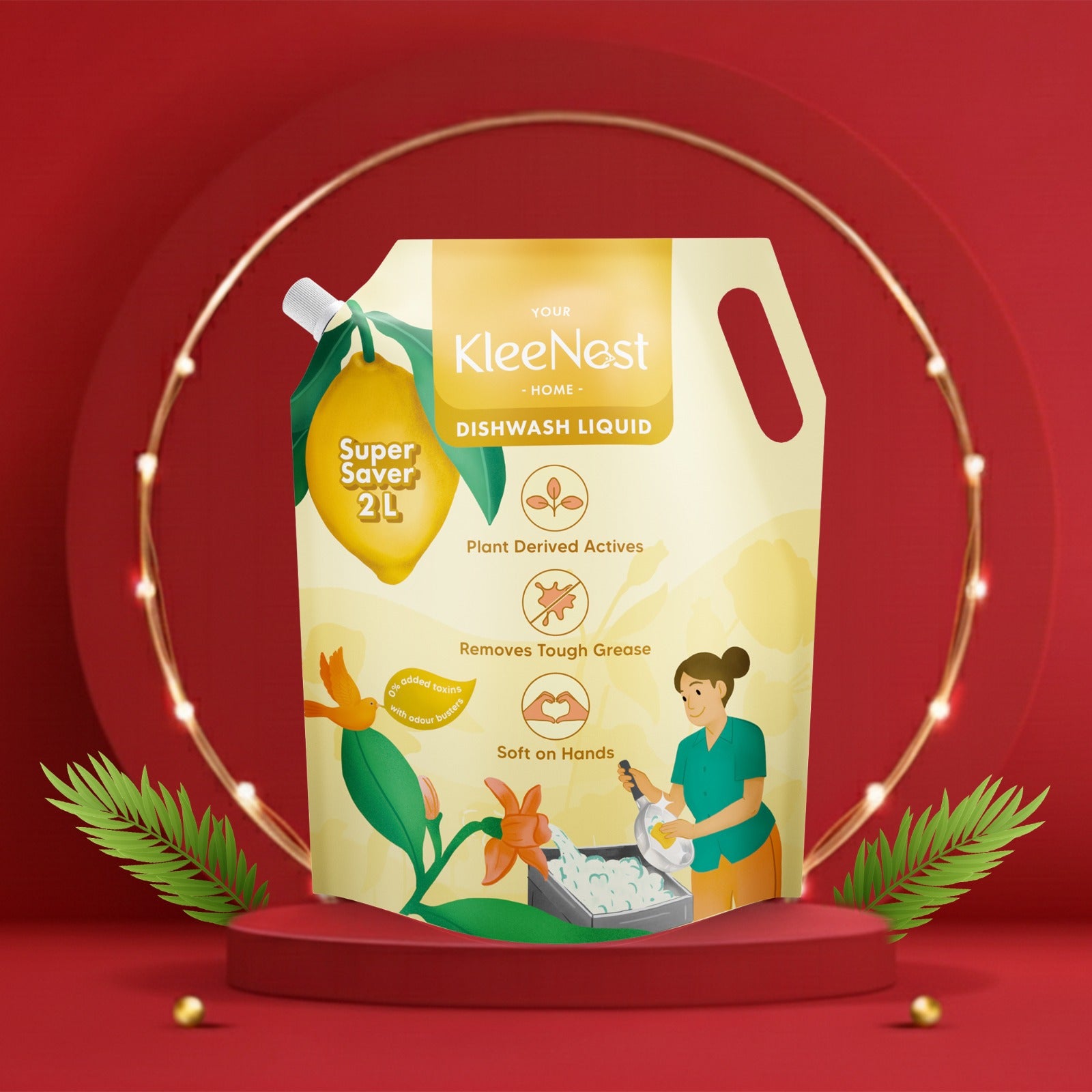 Kleenest Natural Dishwash Liquid - 2 litre