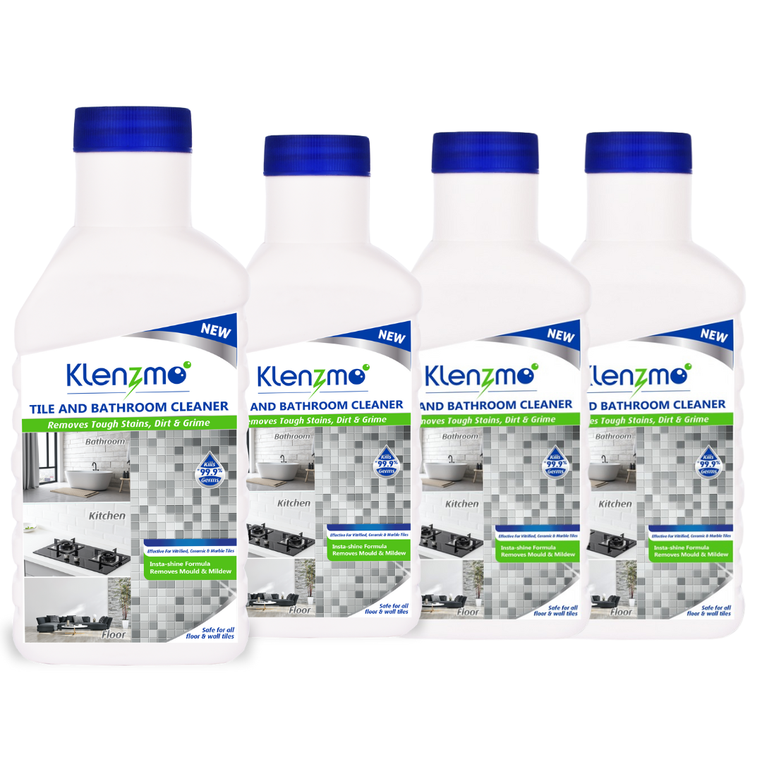 Klenzmo Tile & Bathroom Cleaner, 850ml (Pack of 4)