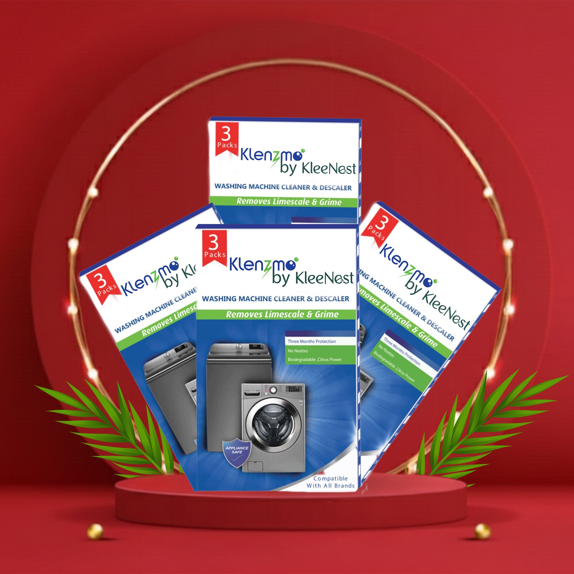 Washing Machine Cleaner & Descaler for Top Load and Front Load | Washing Machine Drum Cleaner - 12 Pouches