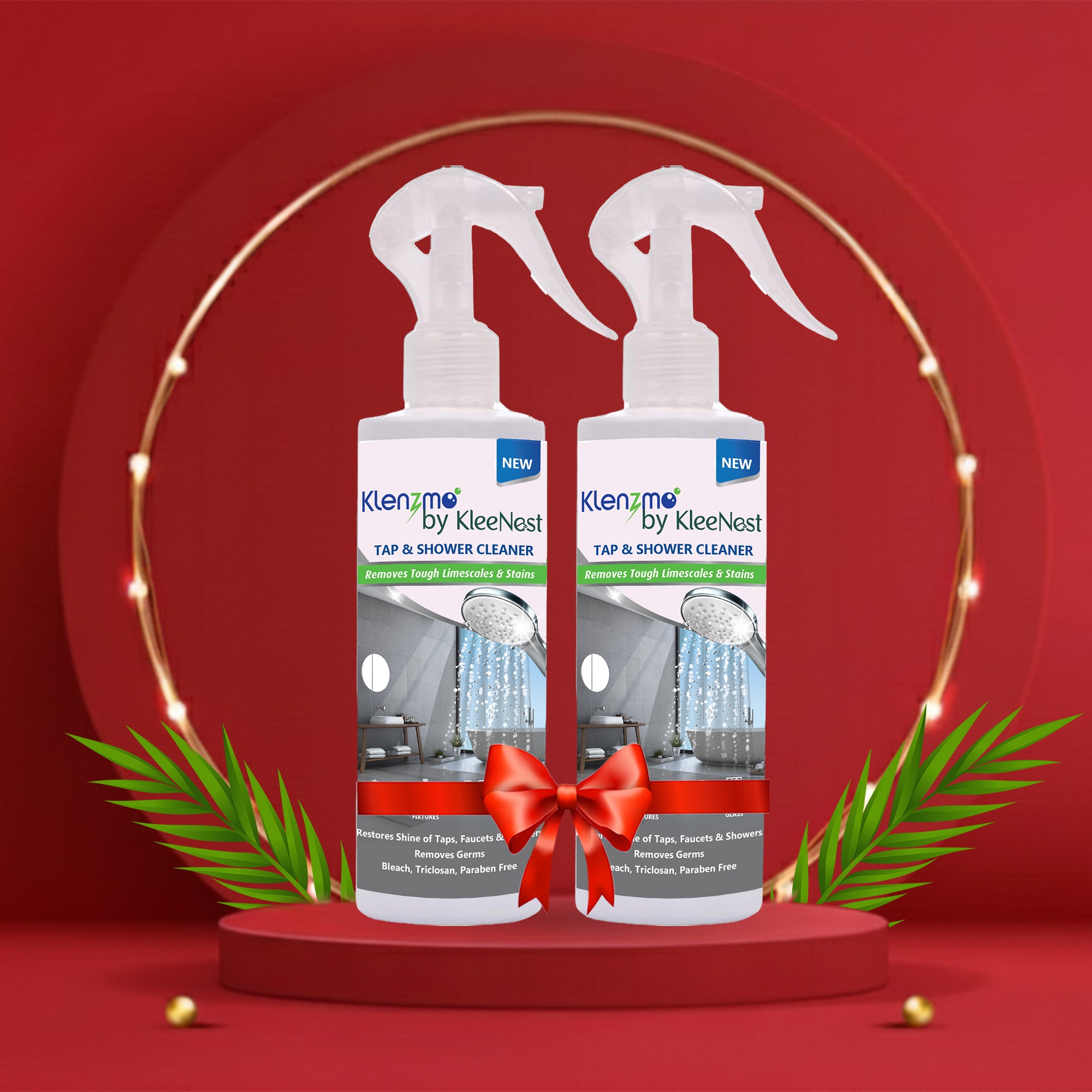 Tap & Shower Head Cleaning Liquid Spray for Bathroom | Hard Water Stain Remover - 270ml (Pack of 2)